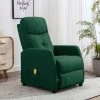 Hommoo Fauteuil Inclinable De Massage Vert Fonce Tissu -Pas Cher Fauteuil Magasin 54061056 1