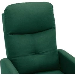 Hommoo Fauteuil Inclinable De Massage Vert Fonce Tissu -Pas Cher Fauteuil Magasin 54061056 3