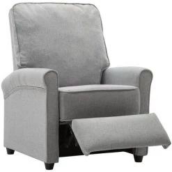 Hommoo Fauteuil TV Inclinable Electrique Gris Clair Tissu -Pas Cher Fauteuil Magasin 54062282 3