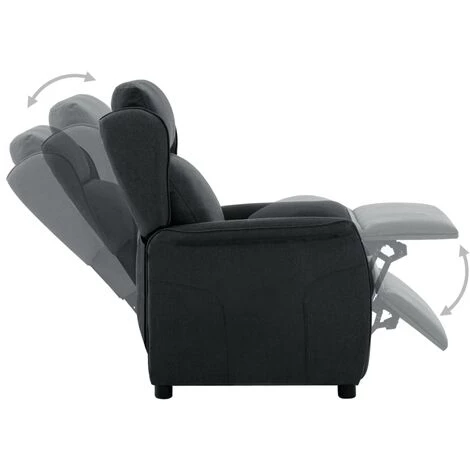 Hommoo Fauteuil Inclinable Electrique Gris Fonce Tissu 4 Hommoo Fauteuil Inclinable Electrique Gris Fonce Tissu – Image 2