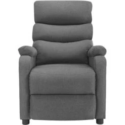 Hommoo Fauteuil Inclinable Electrique De Massage Gris Clair Tissu -Pas Cher Fauteuil Magasin 54062349 2