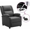 Hommoo Fauteuil Inclinable Electrique Anthracite Similicuir -Pas Cher Fauteuil Magasin 54062354 1