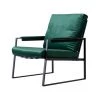 MERKMAK Chaise Moderne Relax A Accoudoir Unique 70 X 82 X 74 Cm Avec Coussin En Velours Cadre En Metal Capacite De Poids 150 Kg Vert 1 MERKMAK Chaise Moderne Relax A Accoudoir Unique 70 X 82 X 74 Cm Avec Coussin En Velours Cadre En Metal Capacite De Poids 150 Kg Vert -Pas Cher Fauteuil Magasin 54079990 1