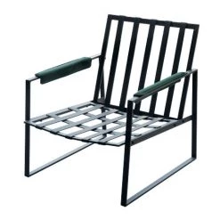 MERKMAK Chaise Moderne Relax A Accoudoir Unique 70 X 82 X 74 Cm Avec Coussin En Velours Cadre En Metal Capacite De Poids 150 Kg Vert -Pas Cher Fauteuil Magasin 54079990 3