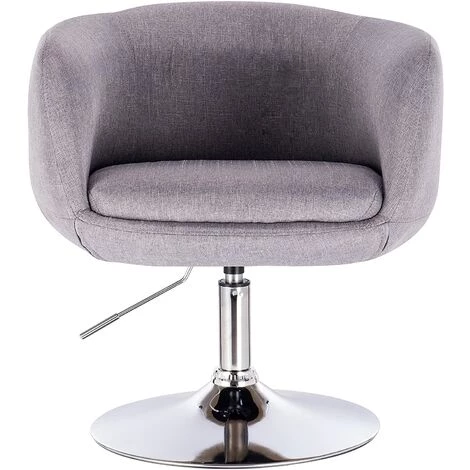 WOLTU Tabouret De Bar Avec Accoudoir. Fauteuil De Bar En Lin.Chaise De Loisir Rotatif.hauteur Réglable.Gris Clair 6 WOLTU Tabouret De Bar Avec Accoudoir. Fauteuil De Bar En Lin.Chaise De Loisir Rotatif.hauteur Réglable.Gris Clair – Image 4