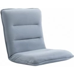 HOMCOM Fauteuil Convertible Fauteuil Paresseux Grand Confort Inclinaison Dossier Multipositions 90°-180° Métal Lin Gris Clair - Gris