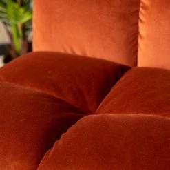 DIMEHOUSE Malaga Fauteuil Industriel Cuivre Velours - Orange 11 DIMEHOUSE Malaga Fauteuil Industriel Cuivre Velours - Orange -Pas Cher Fauteuil Magasin 54129942 5