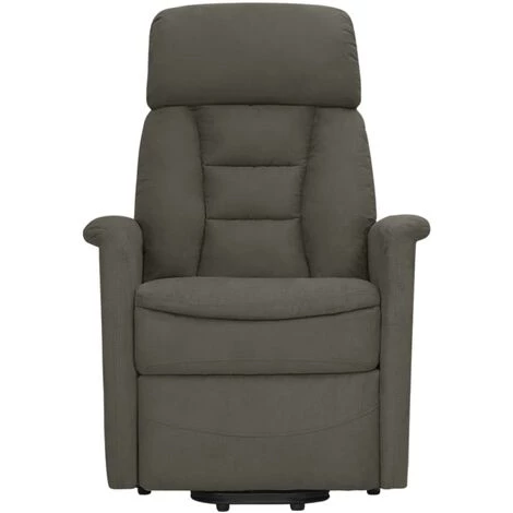 Fauteuil Inclinable Similicuir Daim Gris Foncé VidaXL 5 Fauteuil Inclinable Similicuir Daim Gris Foncé VidaXL – Image 3
