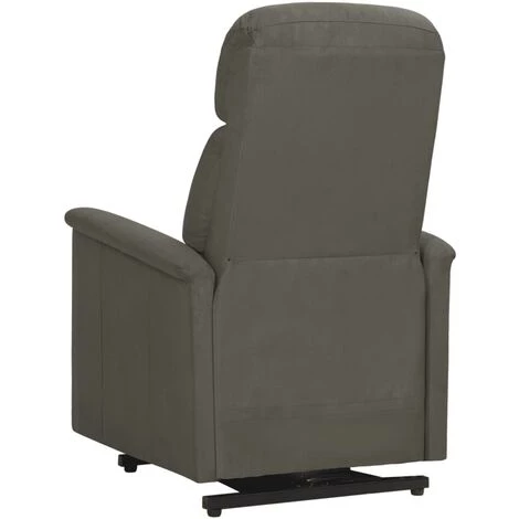 Fauteuil Inclinable Similicuir Daim Gris Foncé VidaXL 7 Fauteuil Inclinable Similicuir Daim Gris Foncé VidaXL – Image 5