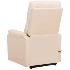 Fauteuil Inclinable Tissu Crème VidaXL -Pas Cher Fauteuil Magasin 54141741 4