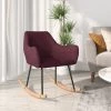 Chaise à Bascule Tissu Violet VidaXL -Pas Cher Fauteuil Magasin 54141871 1
