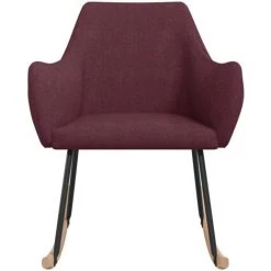 Chaise à Bascule Tissu Violet VidaXL 10 Chaise à Bascule Tissu Violet VidaXL -Pas Cher Fauteuil Magasin 54141871 4