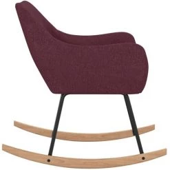 Chaise à Bascule Tissu Violet VidaXL 11 Chaise à Bascule Tissu Violet VidaXL -Pas Cher Fauteuil Magasin 54141871 5