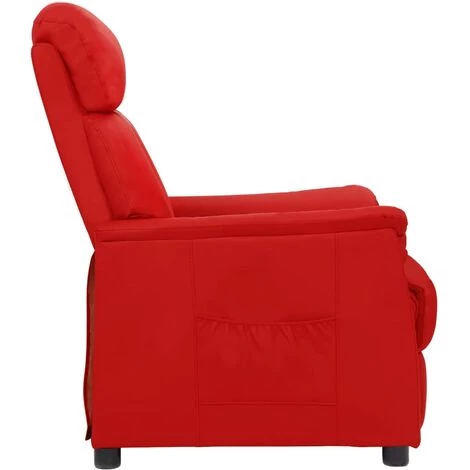 Fauteuil Inclinable Similicuir Rouge Bordeaux VidaXL 6 Fauteuil Inclinable Similicuir Rouge Bordeaux VidaXL – Image 4