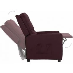 Fauteuil Inclinable Tissu Violet VidaXL -Pas Cher Fauteuil Magasin 54142060 5
