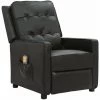 Fauteuil De Massage Inclinable Similicuir Brillant Noir VidaXL -Pas Cher Fauteuil Magasin 54142073 1