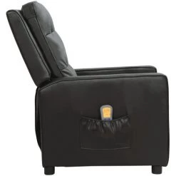 Fauteuil De Massage Inclinable Similicuir Brillant Noir VidaXL 10 Fauteuil De Massage Inclinable Similicuir Brillant Noir VidaXL -Pas Cher Fauteuil Magasin 54142073 4