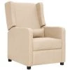 Fauteuil Inclinable Tissu Crème VidaXL -Pas Cher Fauteuil Magasin 54142094 1