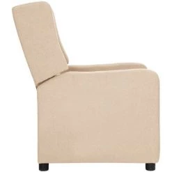 Fauteuil Inclinable Tissu Crème VidaXL 9 Fauteuil Inclinable Tissu Crème VidaXL -Pas Cher Fauteuil Magasin 54142094 3