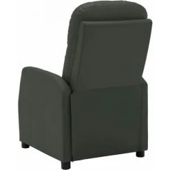 Hommoo Fauteuil Inclinable Anthracite Similicuir 11 Hommoo Fauteuil Inclinable Anthracite Similicuir -Pas Cher Fauteuil Magasin 54149131 5