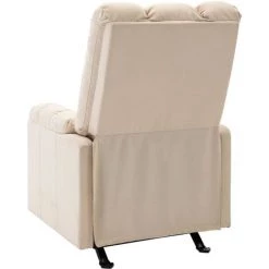 Hommoo Fauteuil De Massage Inclinable Creme Tissu -Pas Cher Fauteuil Magasin 54149134 4