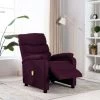 Hommoo Fauteuil Inclinable De Massage Violet Tissu 1 Hommoo Fauteuil Inclinable De Massage Violet Tissu -Pas Cher Fauteuil Magasin 54151071 1