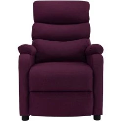 Hommoo Fauteuil Inclinable De Massage Violet Tissu -Pas Cher Fauteuil Magasin 54151071 4