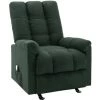 Hommoo Fauteuil De Massage Inclinable Vert Fonce Tissu -Pas Cher Fauteuil Magasin 54151967 1