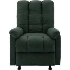 Hommoo Fauteuil De Massage Inclinable Vert Fonce Tissu -Pas Cher Fauteuil Magasin 54151967 3
