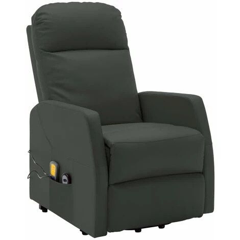 Hommoo Fauteuil Inclinable De Massage Anthracite Similicuir 5 Hommoo Fauteuil Inclinable De Massage Anthracite Similicuir – Image 3
