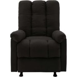 Hommoo Fauteuil De Massage Inclinable Noir Tissu -Pas Cher Fauteuil Magasin 54153009 3