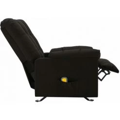 Hommoo Fauteuil De Massage Inclinable Noir Tissu -Pas Cher Fauteuil Magasin 54153009 5