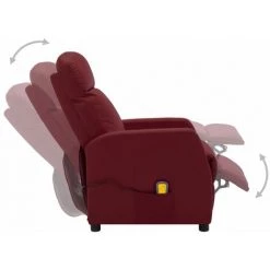 Hommoo Fauteuil De Massage Inclinable Rouge Bordeaux Similicuir 11 Hommoo Fauteuil De Massage Inclinable Rouge Bordeaux Similicuir -Pas Cher Fauteuil Magasin 54167616 5