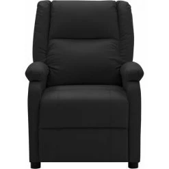 Hommoo Fauteuil Inclinable Noir Similicuir -Pas Cher Fauteuil Magasin 54167625 4