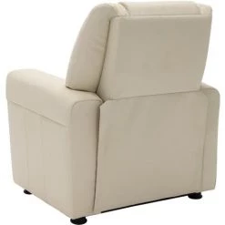 Hommoo Fauteuil Inclinable Pour Enfants Similicuir Blanc Creme 10 Hommoo Fauteuil Inclinable Pour Enfants Similicuir Blanc Creme -Pas Cher Fauteuil Magasin 54167672 4