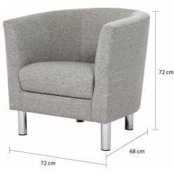 NETFURNITURE Chaise De Bras De Baignoire Ontaire 1 Tissu De Gris Clair Plombe - Gris 5 NETFURNITURE Chaise De Bras De Baignoire Ontaire 1 Tissu De Gris Clair Plombe - Gris -Pas Cher Fauteuil Magasin 54287446 2