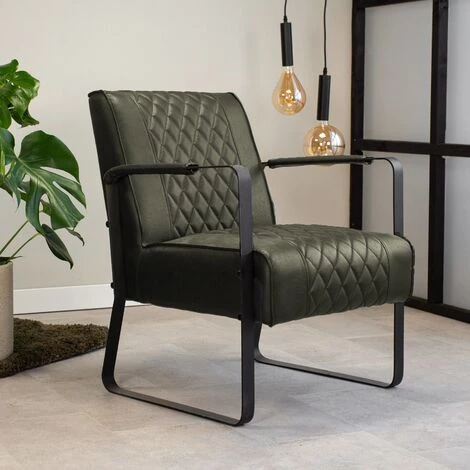 DIMEHOUSE Peter Fauteuil Industriel Vert - Vert 3 DIMEHOUSE Peter Fauteuil Industriel Vert - Vert