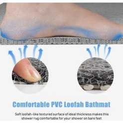 LIFCAUSAL Tapis De Douche Antidérapant Tapis De Bain Absorbant L'eau Tapis De Porte Séchage Rapide PVC Loofah Tapis De Bain Lavable En Machine Pour Salle De Bain Chambre Cuisine 61 X 40,6 Cm Beige -Pas Cher Fauteuil Magasin 54423564 4