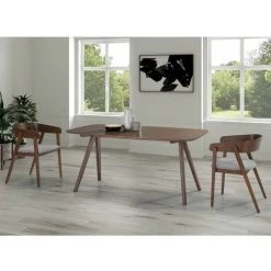 ALTOBUY NOAH - Lot De 2 Fauteuils Effet Bois Naturel Et Tissu Gris - Naturel -Pas Cher Fauteuil Magasin 54655157 2