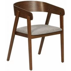 ALTOBUY NOAH - Lot De 2 Fauteuils Effet Bois Naturel Et Tissu Gris - Naturel -Pas Cher Fauteuil Magasin 54655157 3