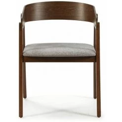 ALTOBUY NOAH - Lot De 2 Fauteuils Effet Bois Naturel Et Tissu Gris - Naturel -Pas Cher Fauteuil Magasin 54655157 5