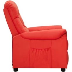 Fauteuil Inclinable Similicuir Rouge VidaXL -Pas Cher Fauteuil Magasin 54664814 4