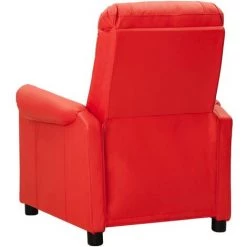 Fauteuil Inclinable Similicuir Rouge VidaXL -Pas Cher Fauteuil Magasin 54664814 5