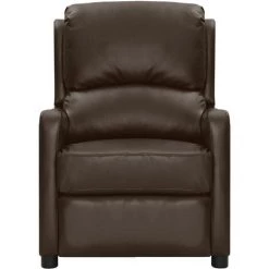 VidaXL Fauteuil Inclinable Similicuir Brillant Marron - Brun -Pas Cher Fauteuil Magasin 54664835 3