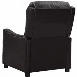 VidaXL Fauteuil De Massage Inclinable Noir Similicuir Brillant - Noir -Pas Cher Fauteuil Magasin 54664836 5