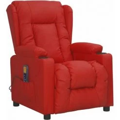 Fauteuil De Massage Inclinable Similicuir Rouge Bordeaux VidaXL