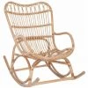 HELLIN Rocking Chair En Rotin Naturel Dossier Haut - MIKA - Bois Clair -Pas Cher Fauteuil Magasin 54671227 1