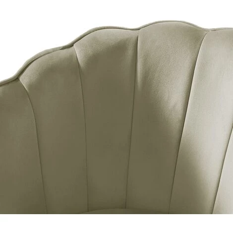 BAïTA Fauteuil CALLISTA En Velours Beige Avec Pieds Noir Et Doré - Beige 5 BAïTA Fauteuil CALLISTA En Velours Beige Avec Pieds Noir Et Doré - Beige – Image 3