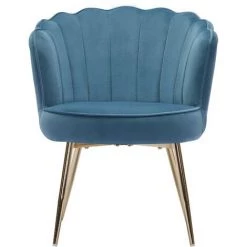 BAïTA Fauteuil CALLISTA En Velours Bleu Avec Pieds Doré - Bleu 9 BAïTA Fauteuil CALLISTA En Velours Bleu Avec Pieds Doré - Bleu -Pas Cher Fauteuil Magasin 54692659 3