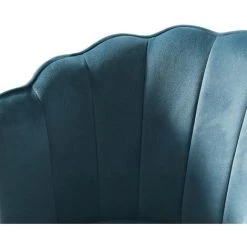 BAïTA Fauteuil CALLISTA En Velours Bleu Avec Pieds Doré - Bleu 10 BAïTA Fauteuil CALLISTA En Velours Bleu Avec Pieds Doré - Bleu -Pas Cher Fauteuil Magasin 54692659 4